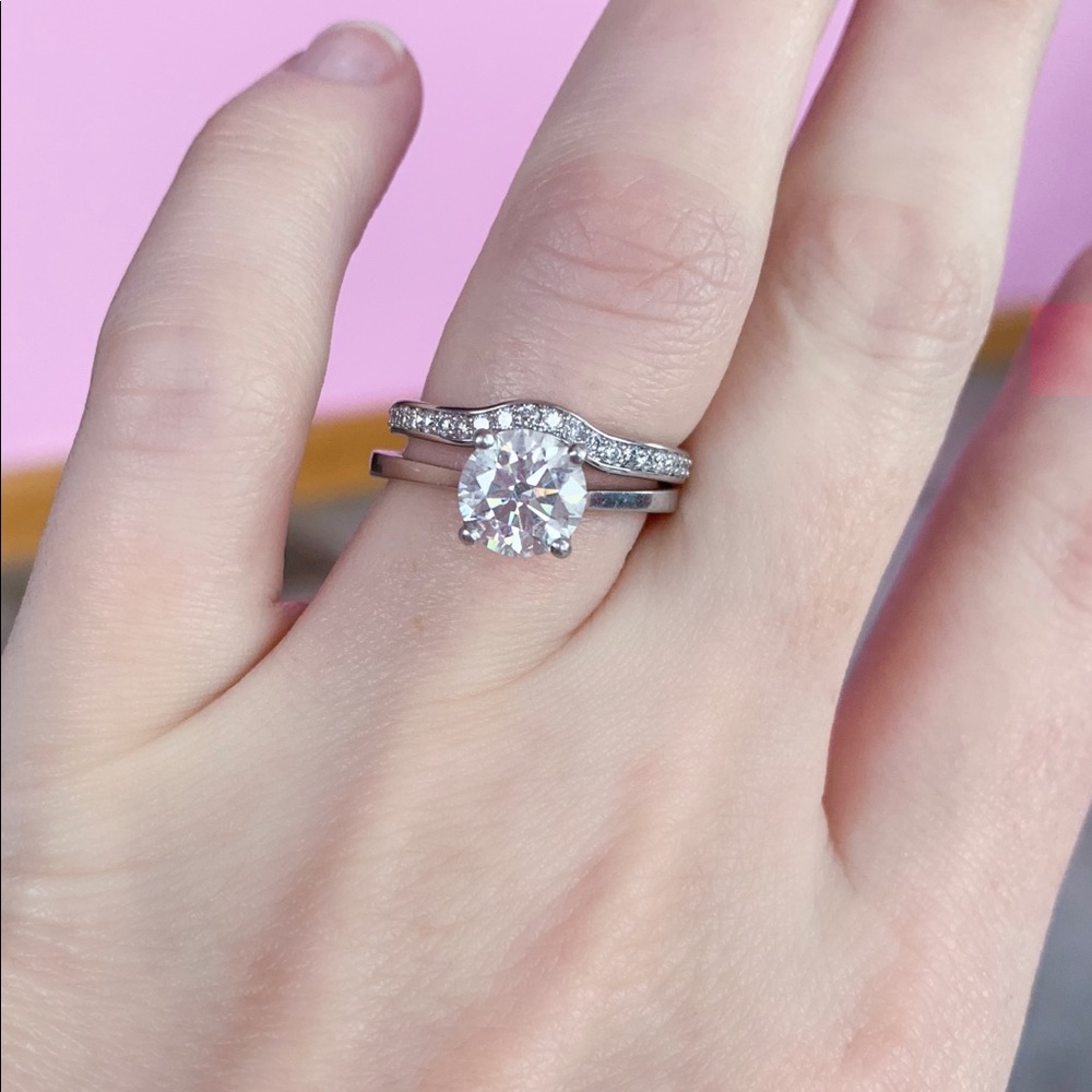 Contour Wedding Band (Diamond + White Gold)